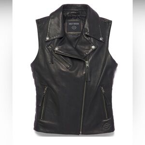 Harley-Davidson Women’s 💋Black Leather Biker Vest